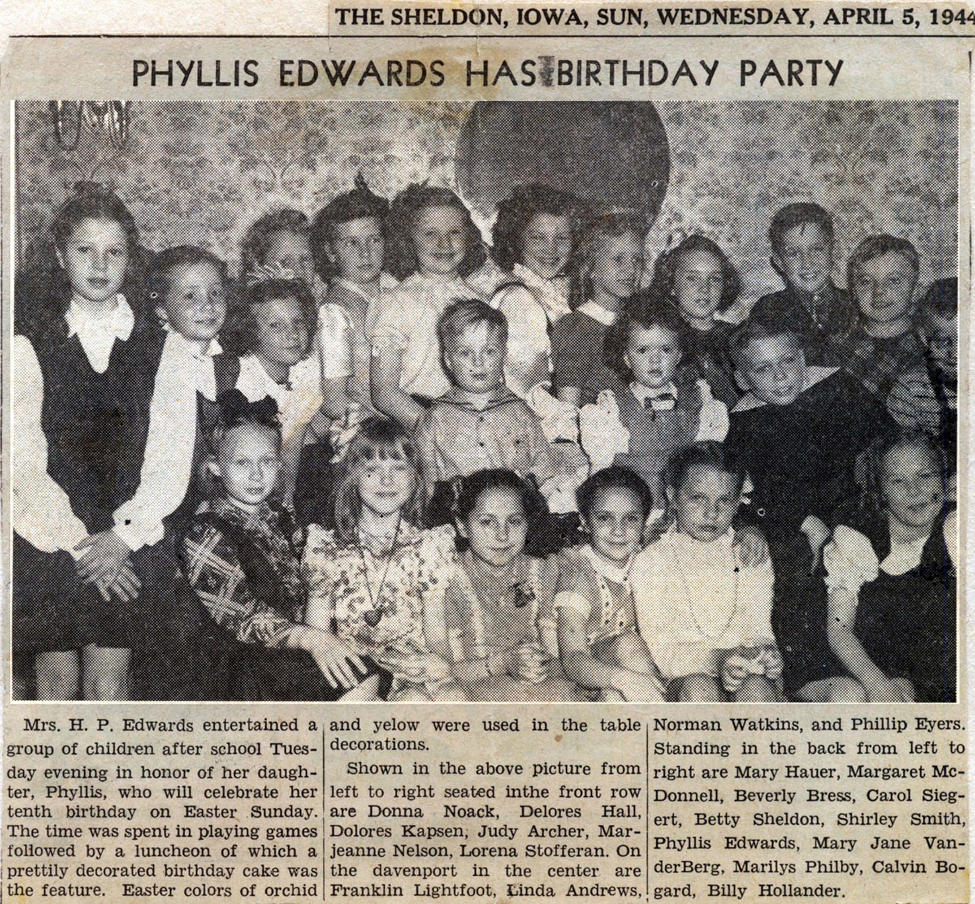 Franklin Lightfoot Jr at Birthday Party in Sheldon, Iowa  (10869 KB)
 
(Click on Picture to View Full Size)